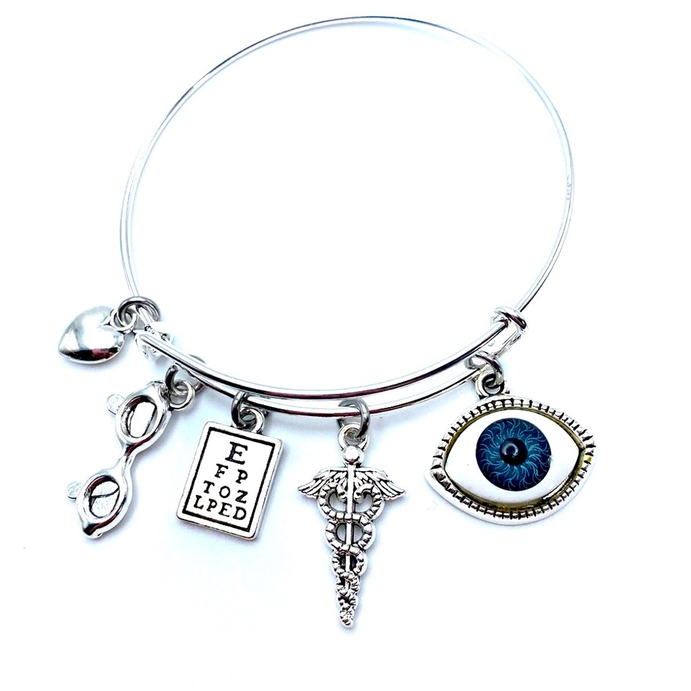 Optometrist Bracelet Eye Doctor Charms May Be Personalized